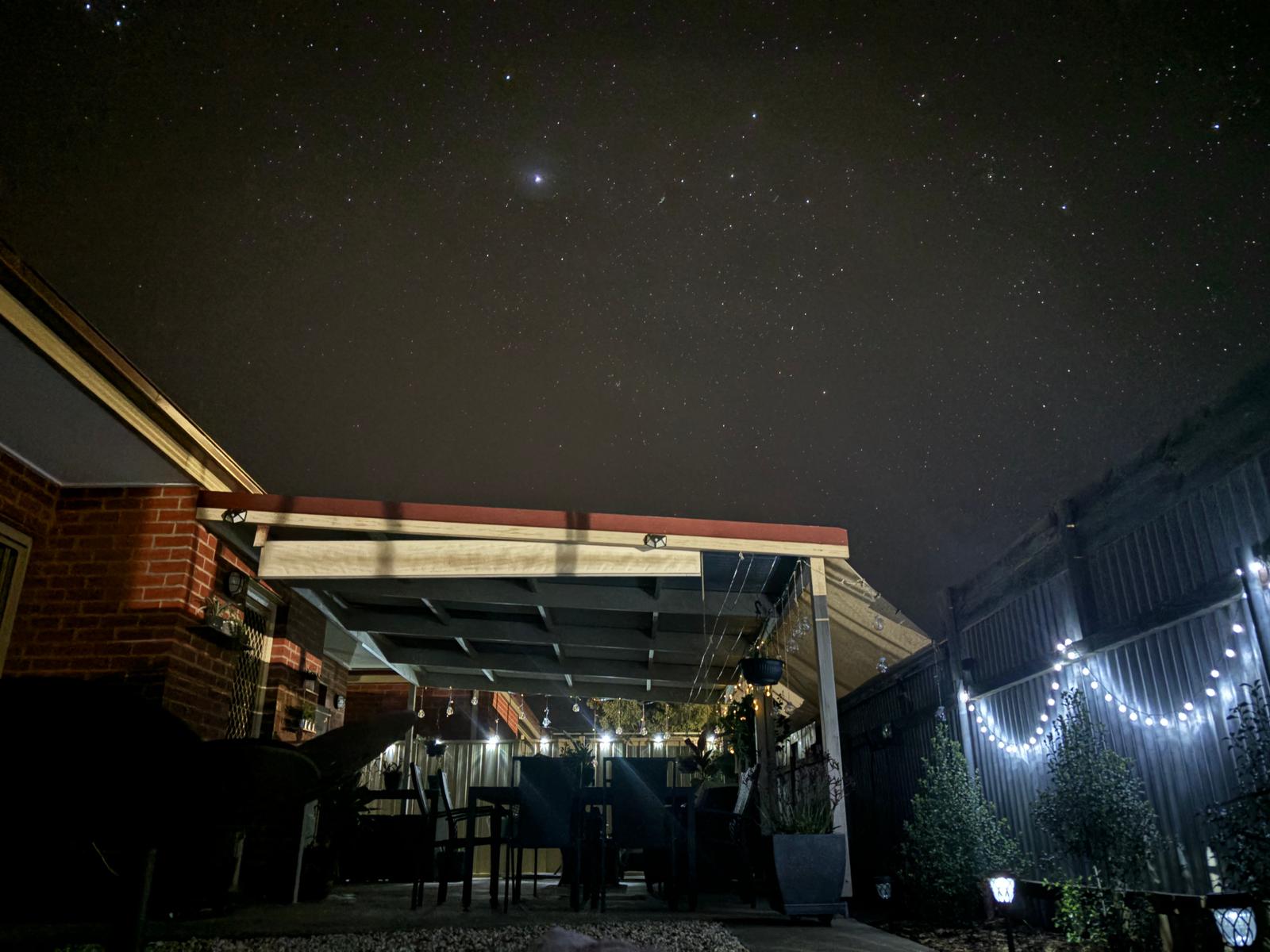 just lay on the yard and watch the starring sky.