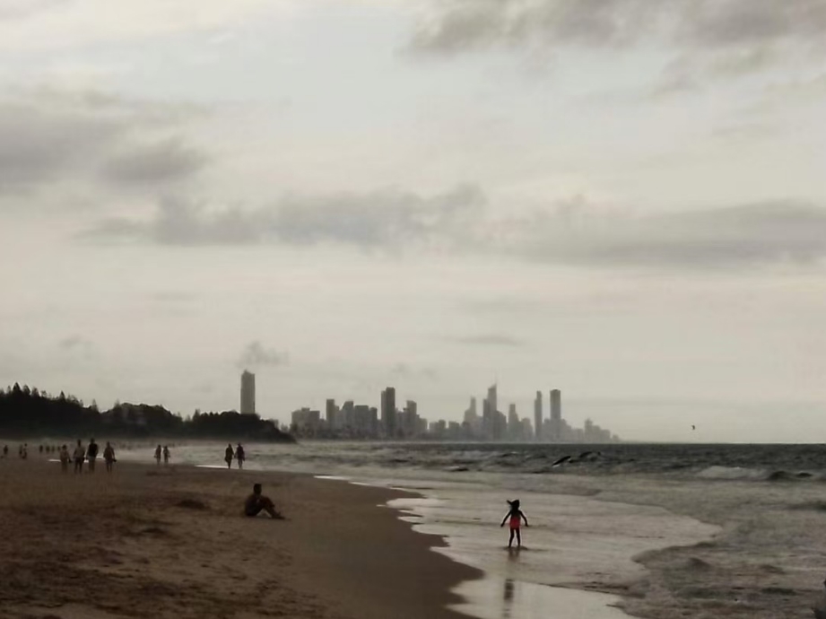 The beach